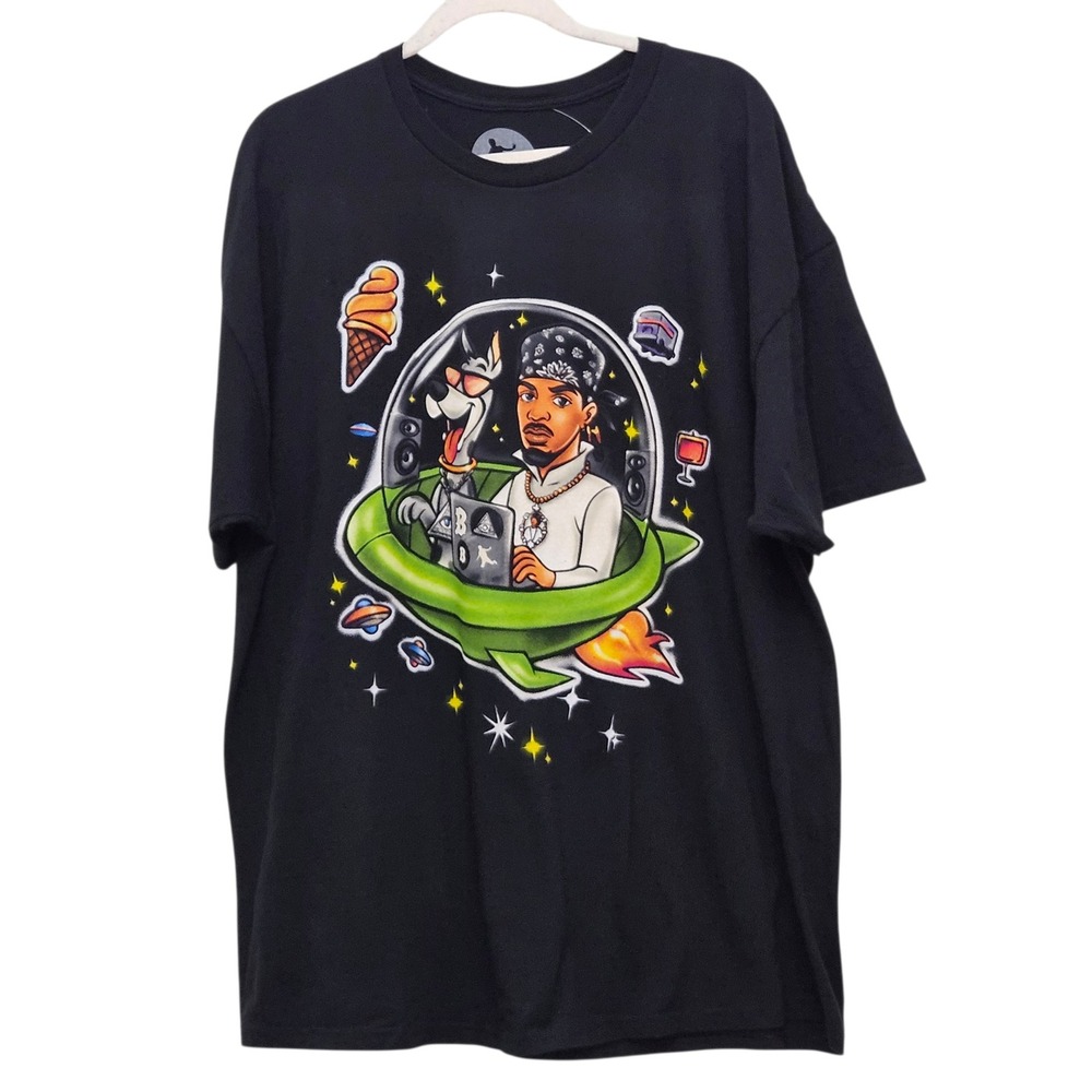 Metro Boomin‎ T-Shirt Mens XL Black Futuristic Summa Graphic Rap Tee Streetwear